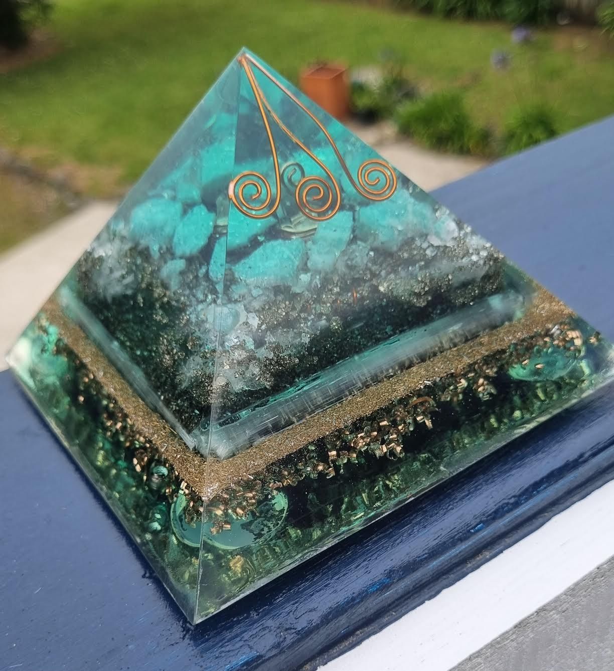Amazonite Pyrite Quartz Giza Orgone Energy Pyramid