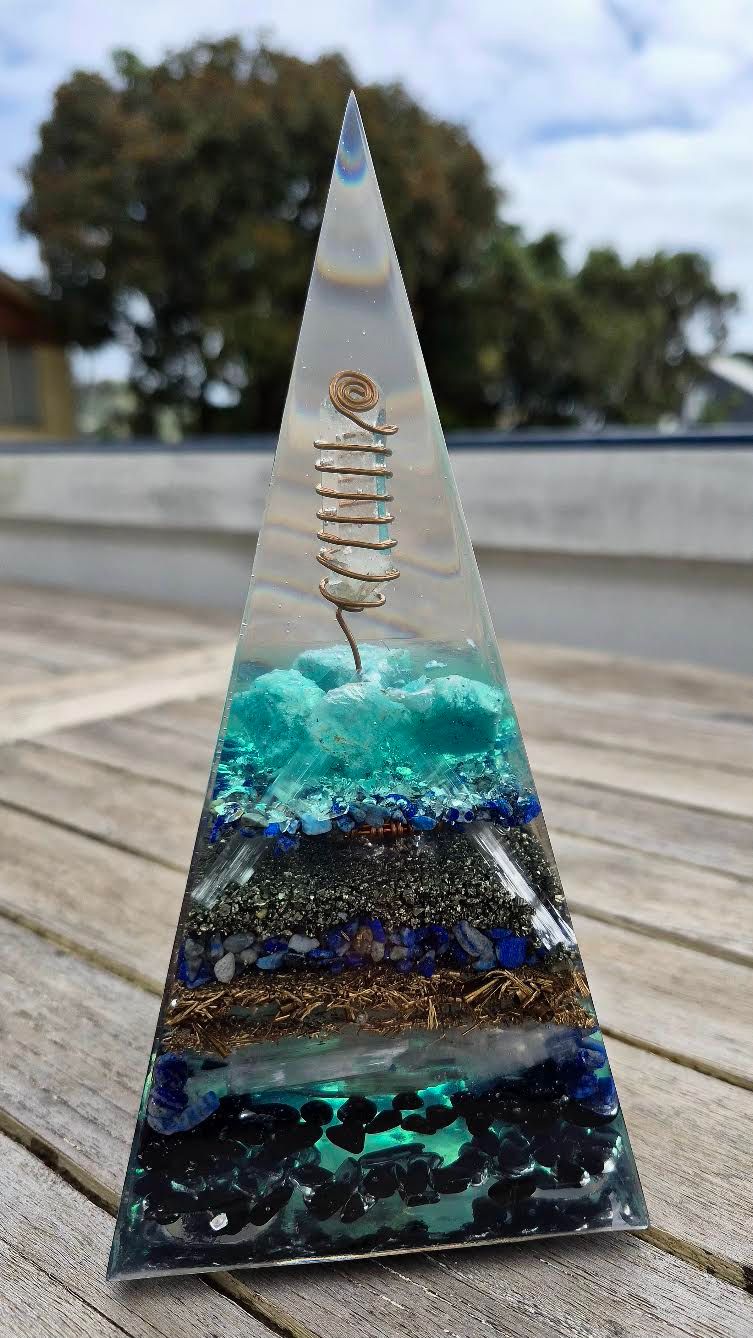 Amazonite Lapis Lazuli Russian Orgone Energy Pyramid