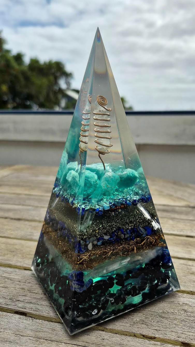 Amazonite Lapis Lazuli Russian Orgone Energy Pyramid