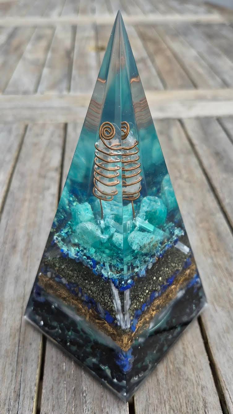 Amazonite Lapis Lazuli Russian Orgone Energy Pyramid