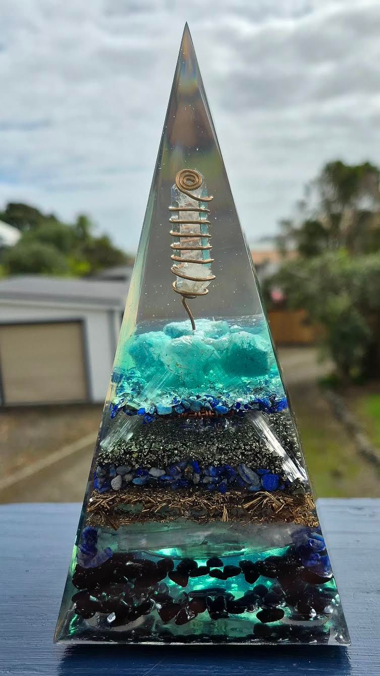 Amazonite Lapis Lazuli Russian Orgone Energy Pyramid