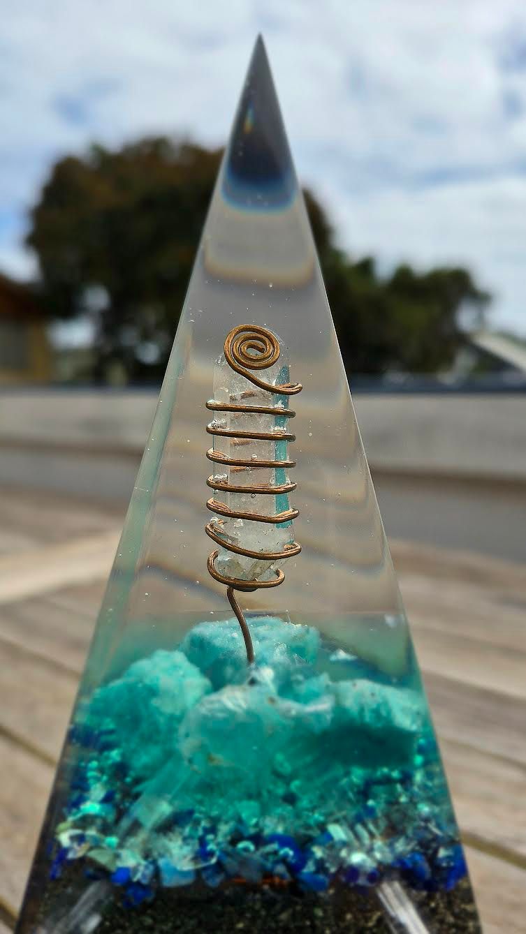 Amazonite Lapis Lazuli Russian Orgone Energy Pyramid