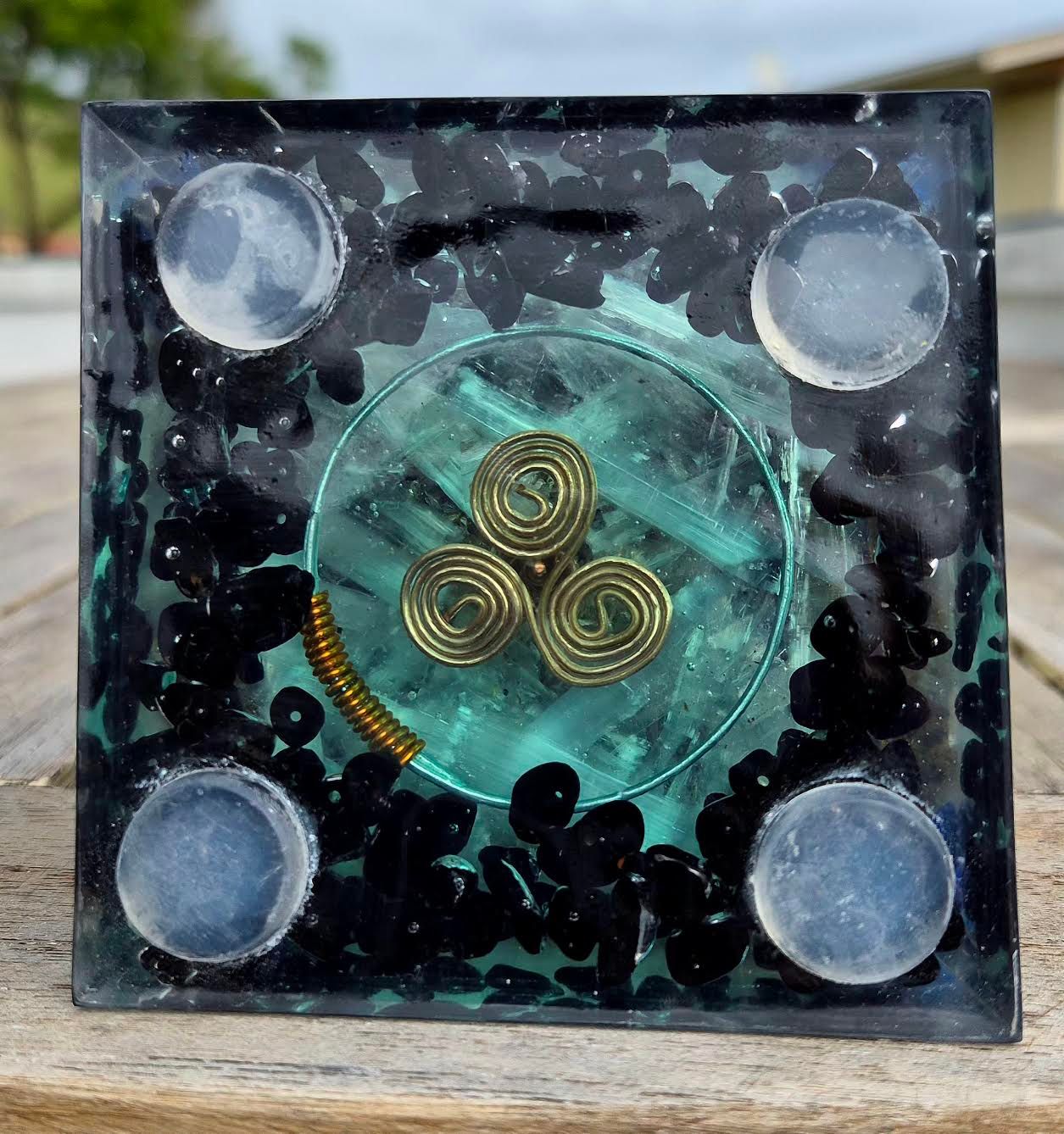 Amazonite Lapis Lazuli Russian Orgone Energy Pyramid