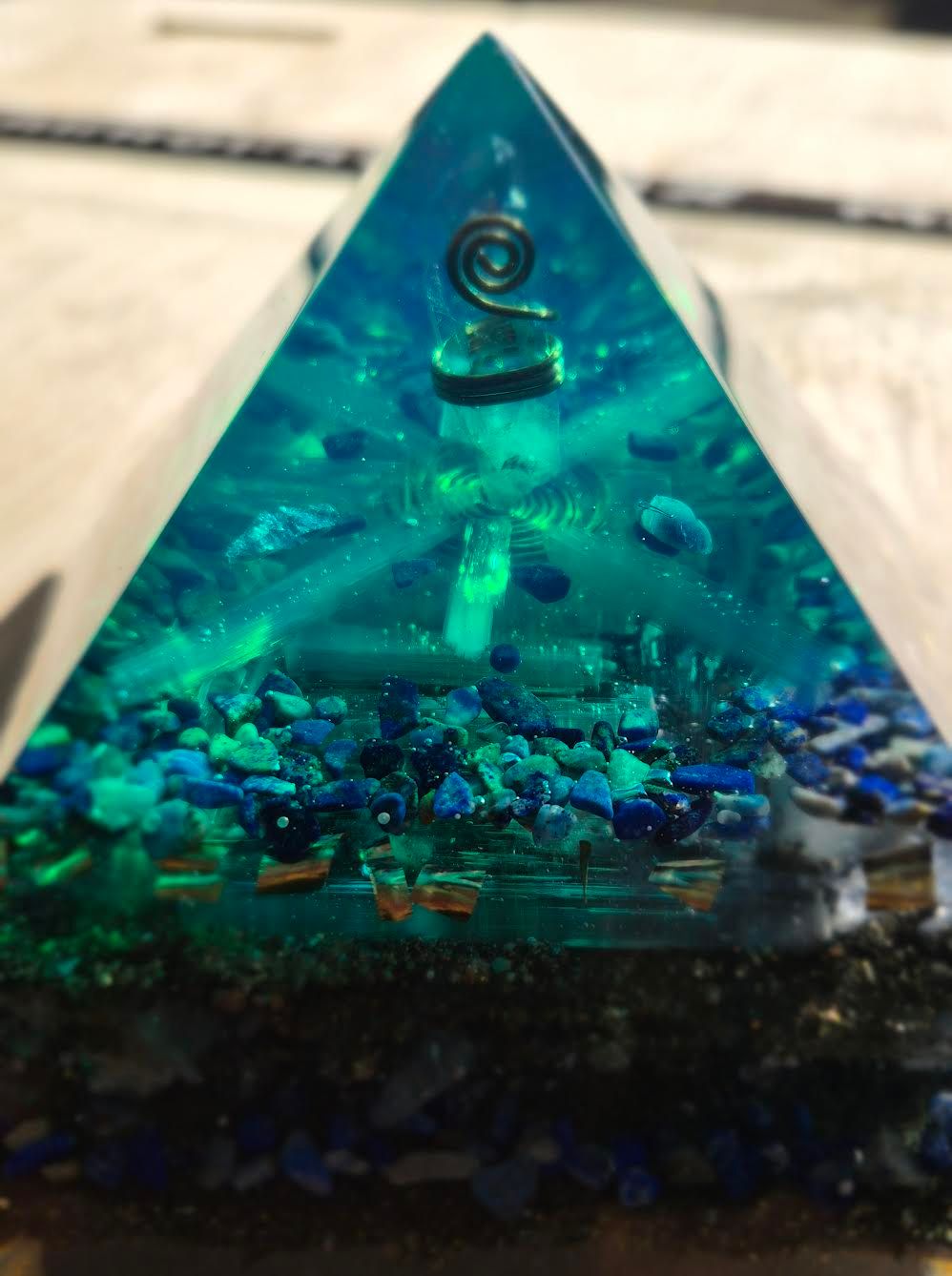 Lapis Lazuli Pyrite Giza Orgone Energy Pyramid