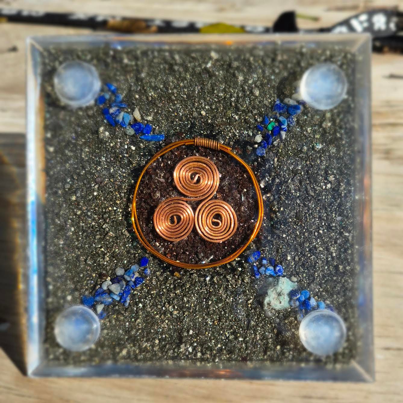 Lapis Lazuli Pyrite Giza Orgone Energy Pyramid