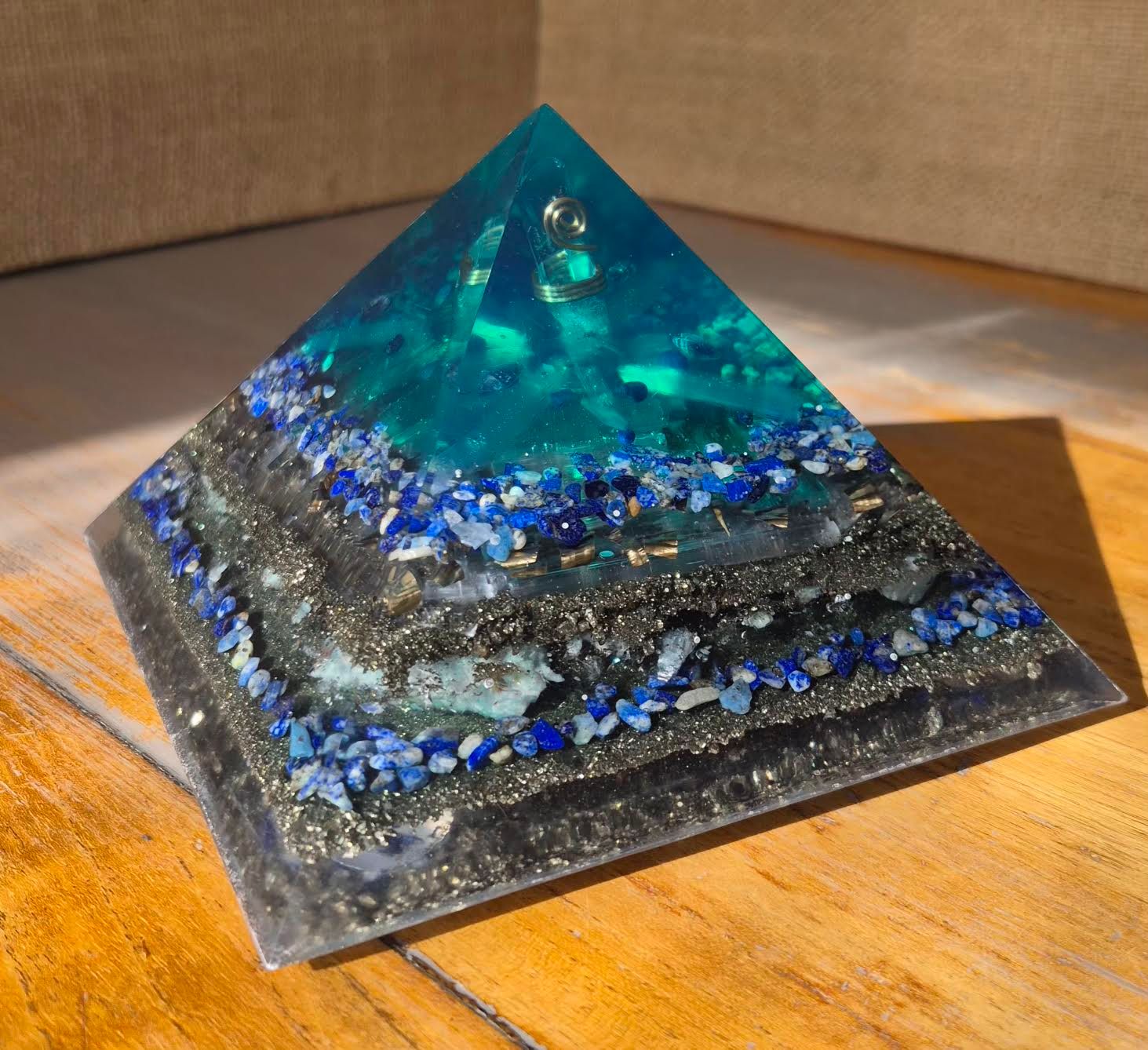 Lapis Lazuli Pyrite Giza Orgone Energy Pyramid