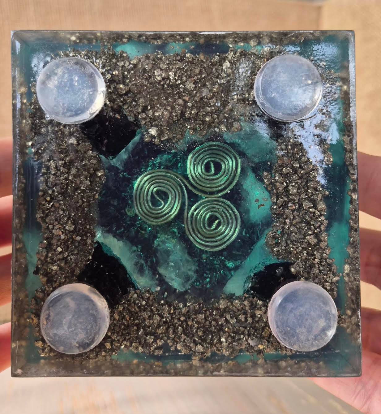 Amethyst Pyrite Russian Orgone Energy Pyramid