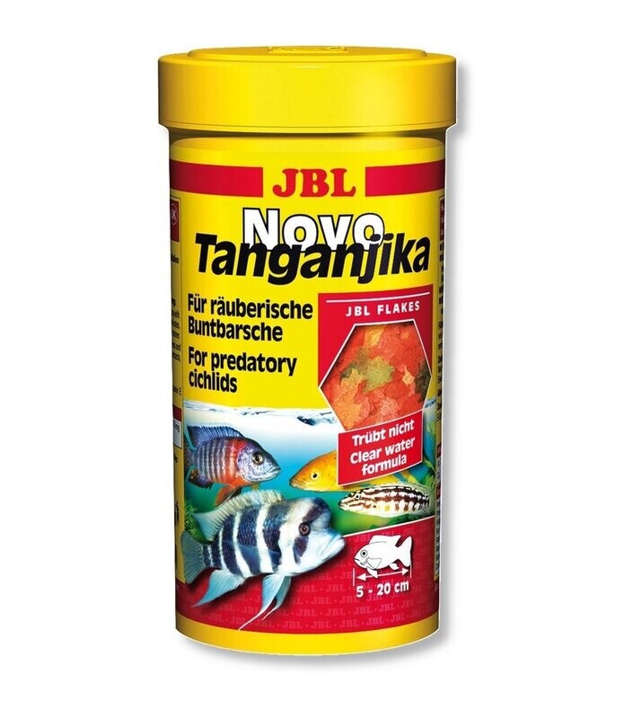 JBL PRONOVO TANGANYIKA FLAKES – Mangime Fiocchi Per Ciclidi Predatori Da 8 A 20 Cm, 1000 Ml, Alta Digeribilità