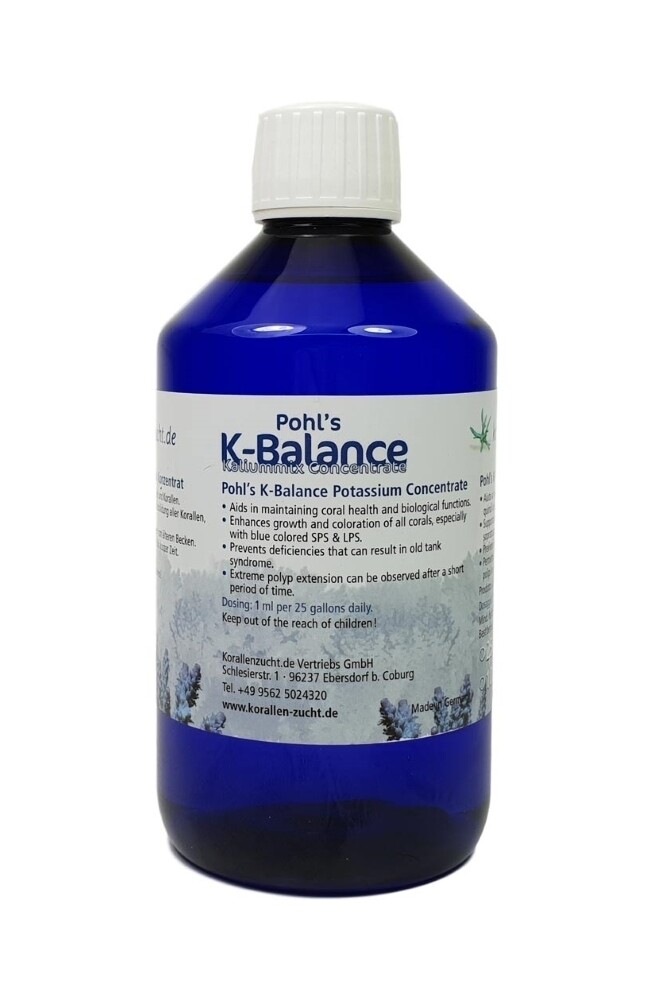 Korallen Zucht Pohl’s K-​Balance Kaliummix Concentrate 500 ml