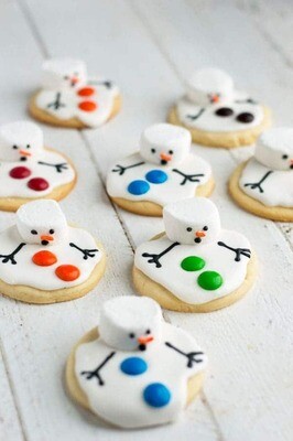 Melted Snowman Sugar Cookies
