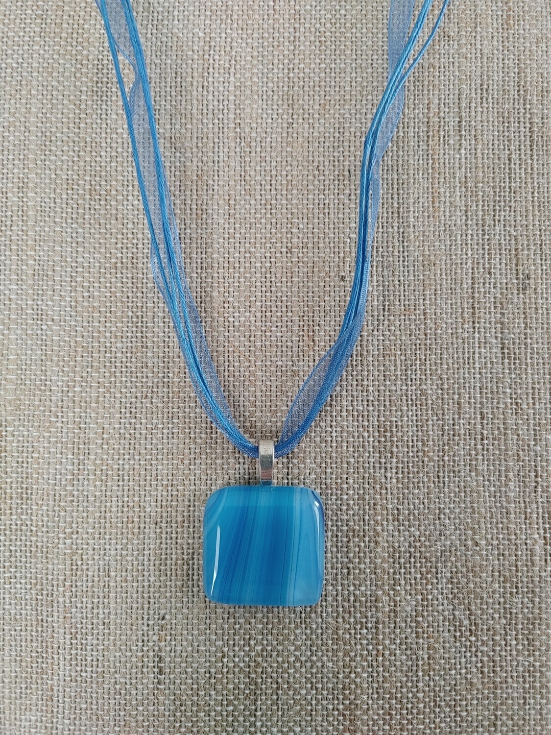 Fused Glass Pendant - Blue