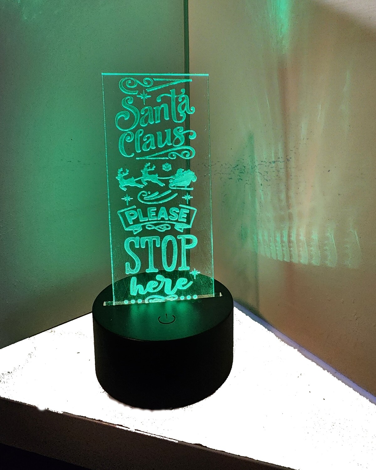 Glass lit sign - Handmade