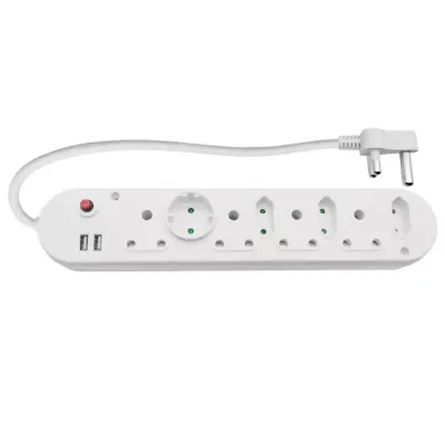 YourOnline Multi Plug 4x16A 4x5A 2xUSB 0.5m Cord