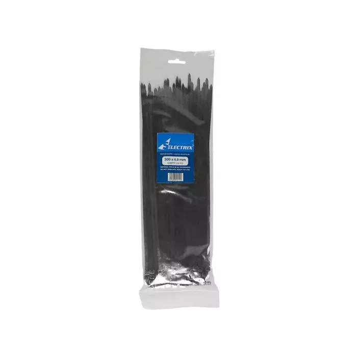 Black Cable Ties 300 x 4.8mm ( 50 in a Pack )