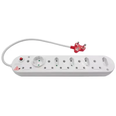 Multi Plug 5x16A 5x5A 0.5m Cord Surge Protected