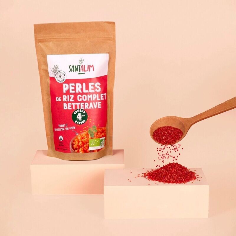 Perles de riz Complet BIO à la betterave en 1 Kg