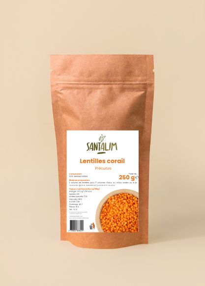 Lentilles corail précuites 250g