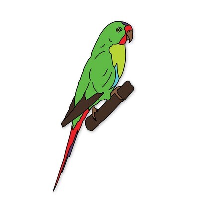 Enamel pin: Critically endangered Swift Parrot
