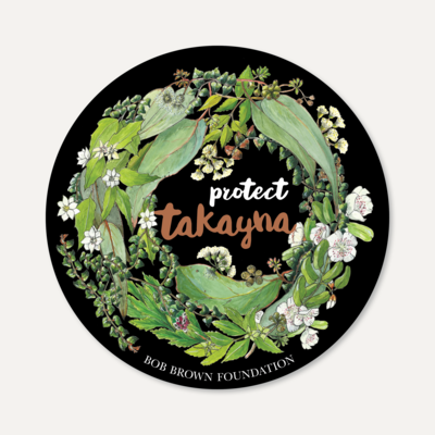 Protect takayna – Maura Allen wreath design sticker (Small)