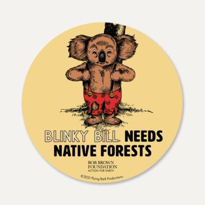Blinky Bill Needs Native Forests sticker