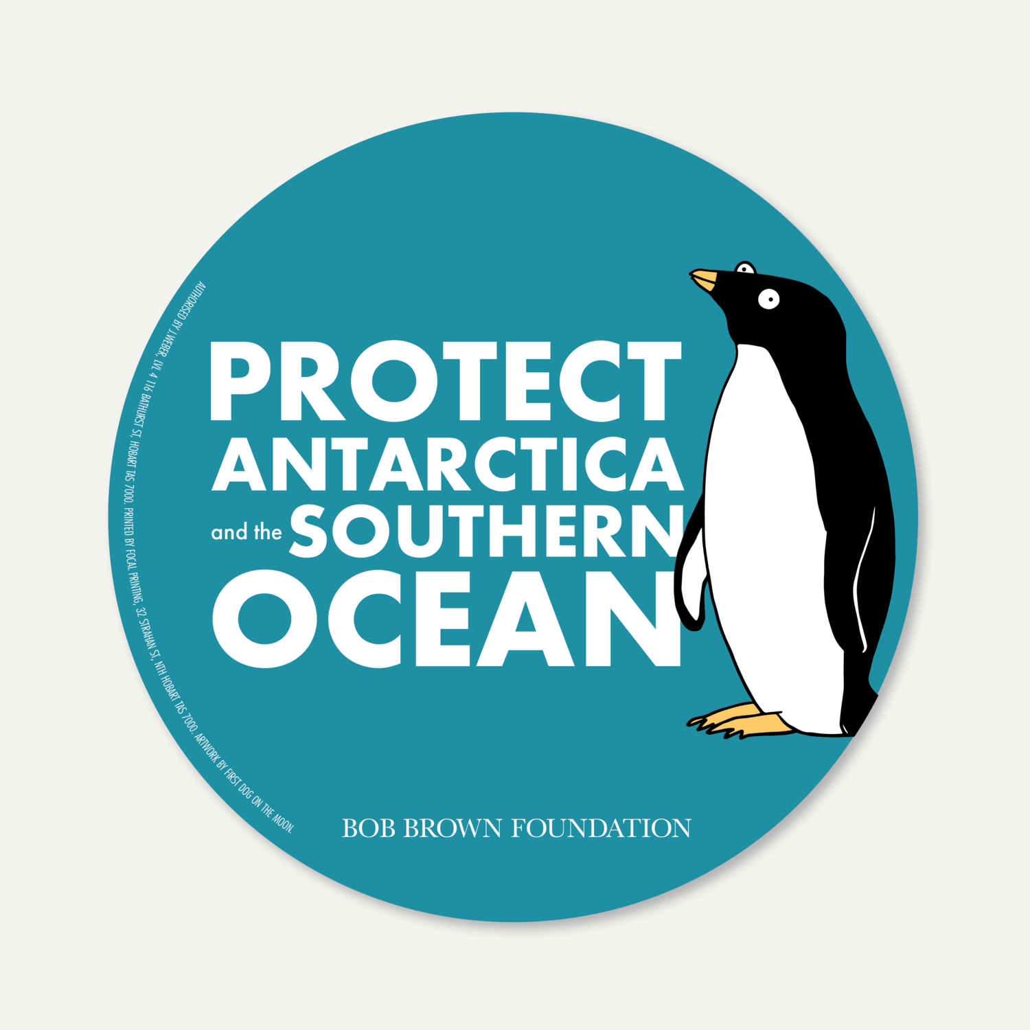 Protect Antarctica and the Southern Ocean – First Dog on the Moon sticker