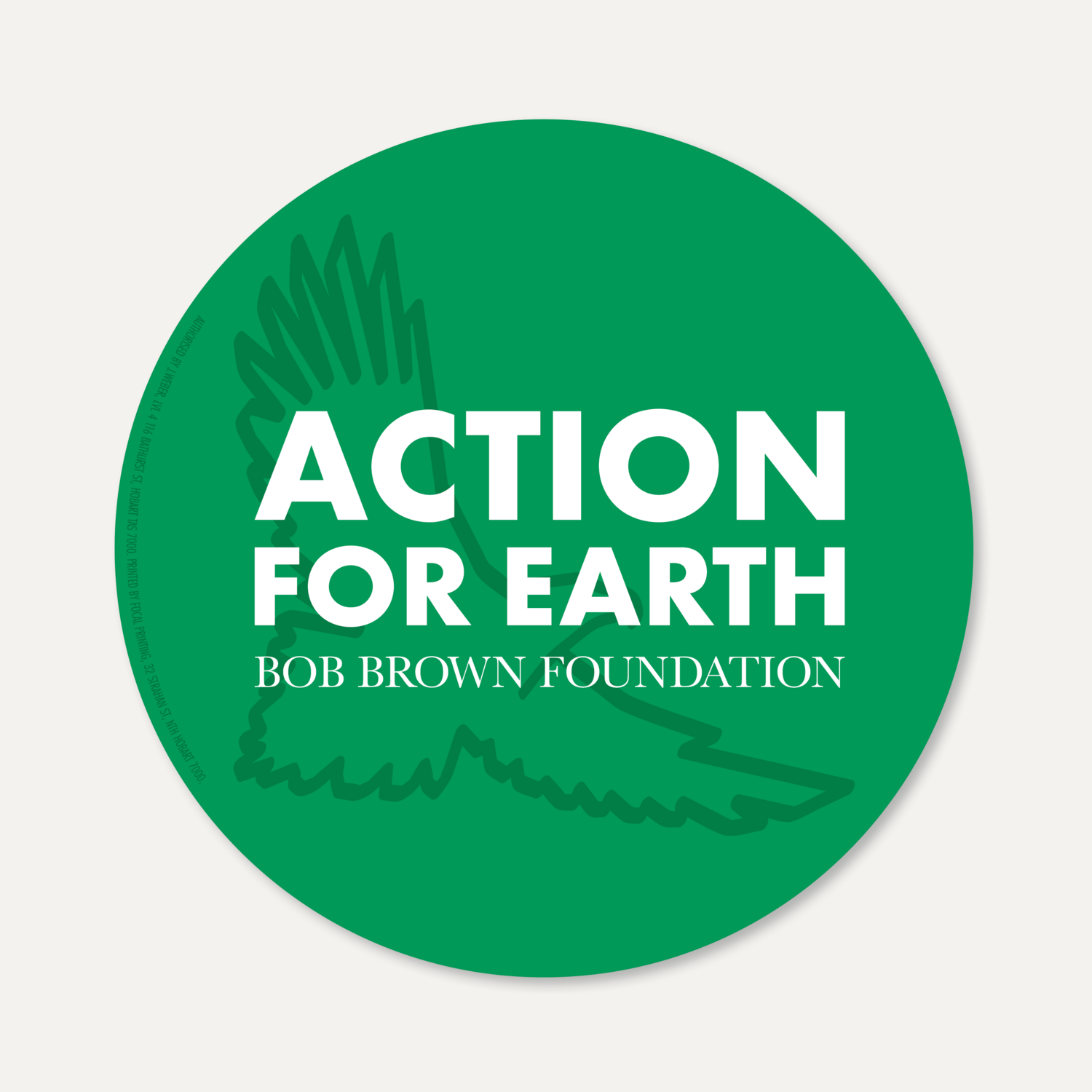 Action for Earth sticker