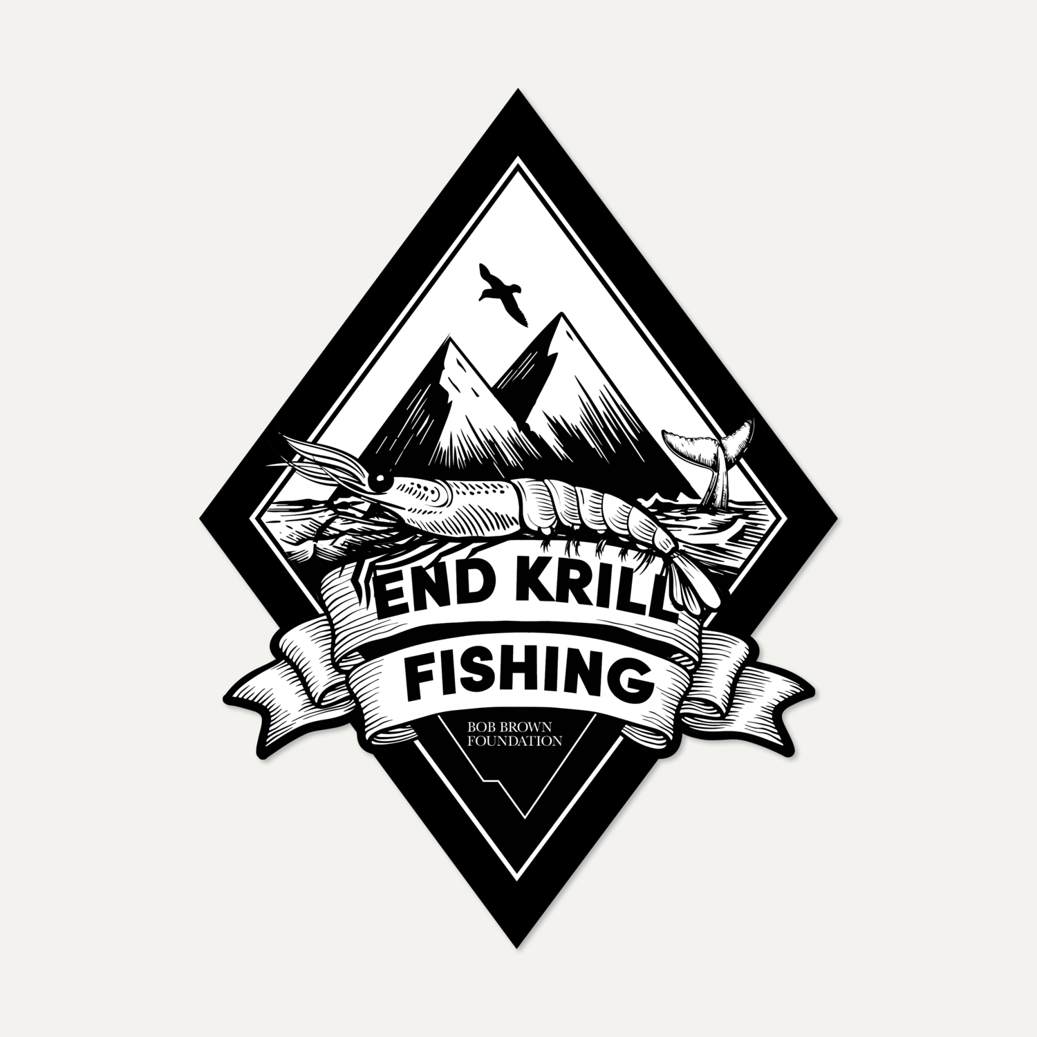 End Krill Fishing sticker