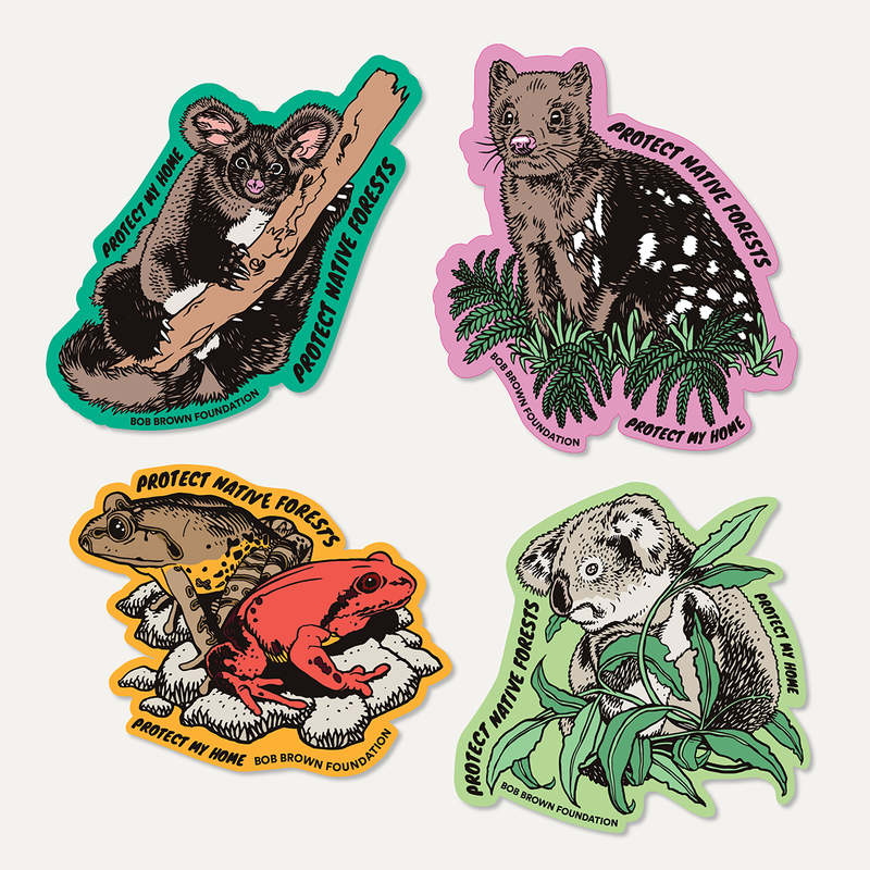 Protect Native Forests sticker set by Glenno