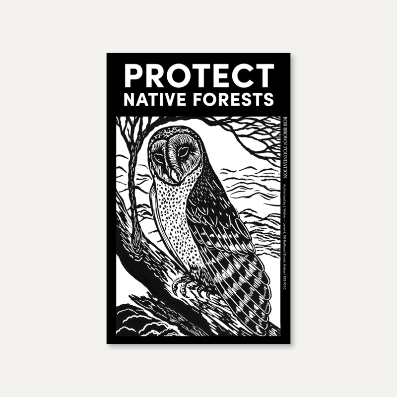 Protect Native Forests sticker by Anne Conron