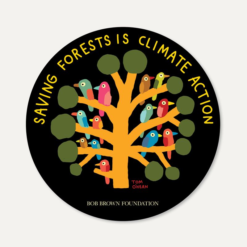 Saving Forests is Climate Action sticker by Tom O'Hern (small)