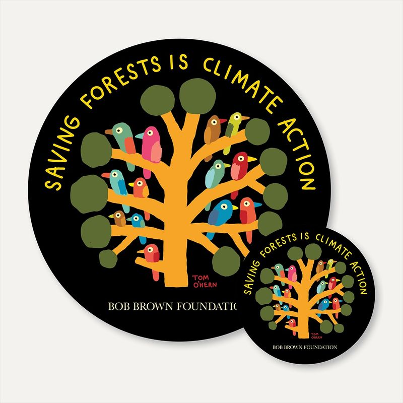 Saving Forests is Climate Action sticker set by Tom O'Hern