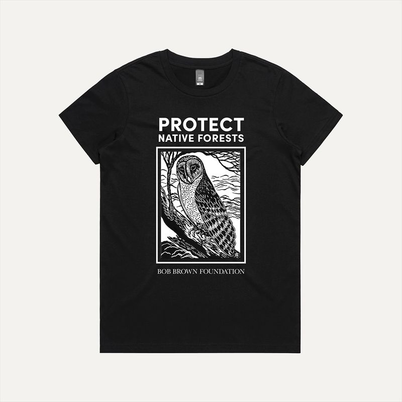 Protect Native Forests women's tee by Anne Conron