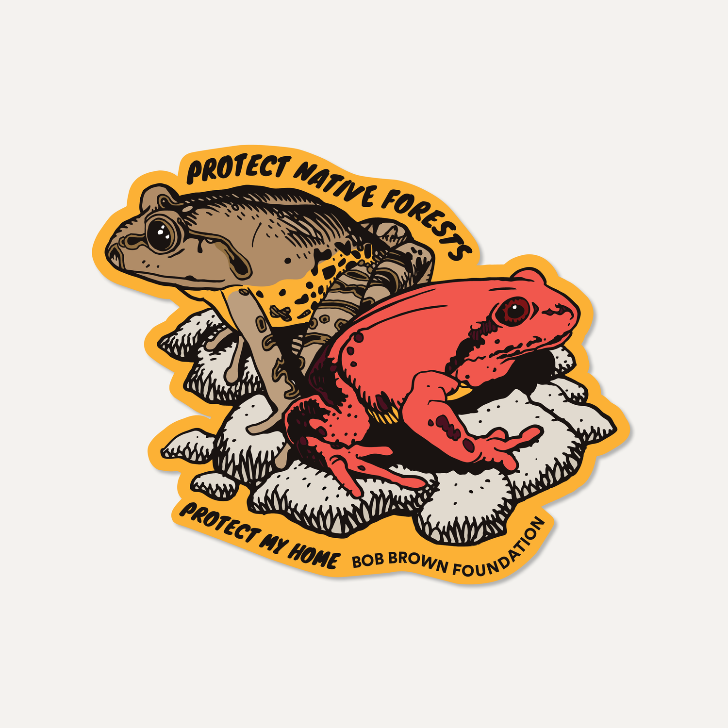 Protect Native Forests — Frogs sticker by Glenno