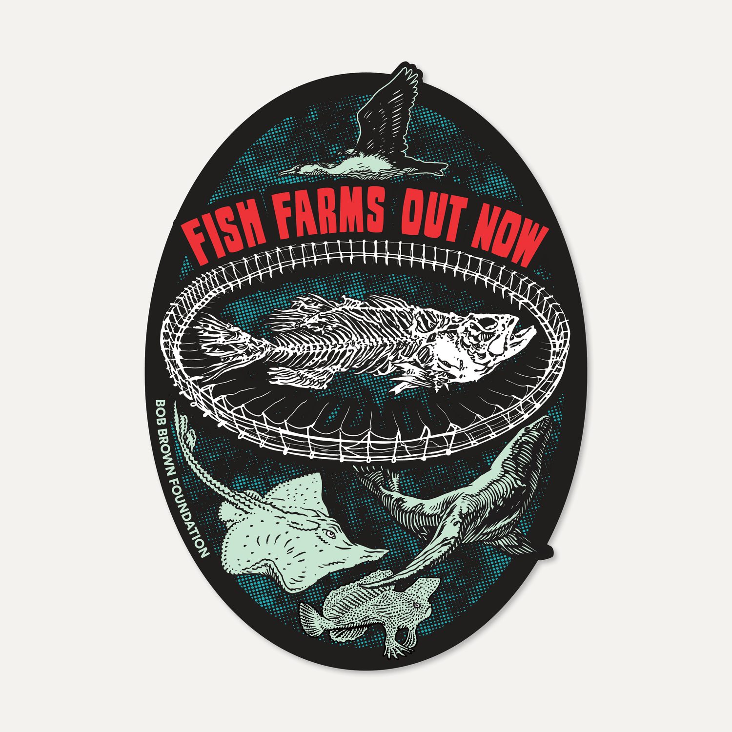 Fish Farms Out Now sticker by Glenno