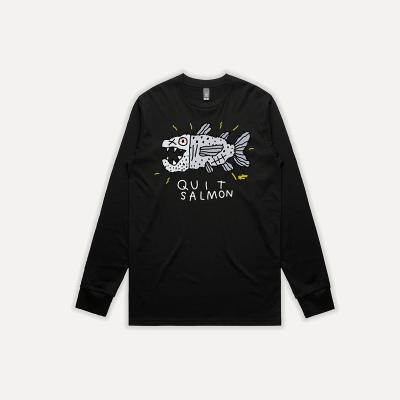 Quit Salmon long-sleeve tee by Tom O'Hern