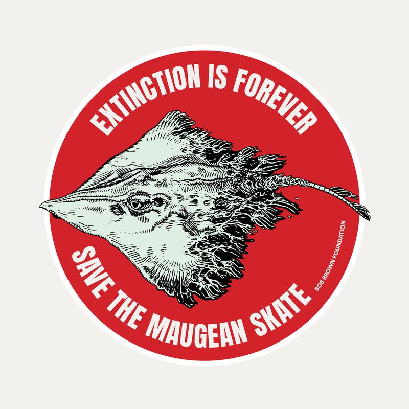 Extinction is forever sticker (red)