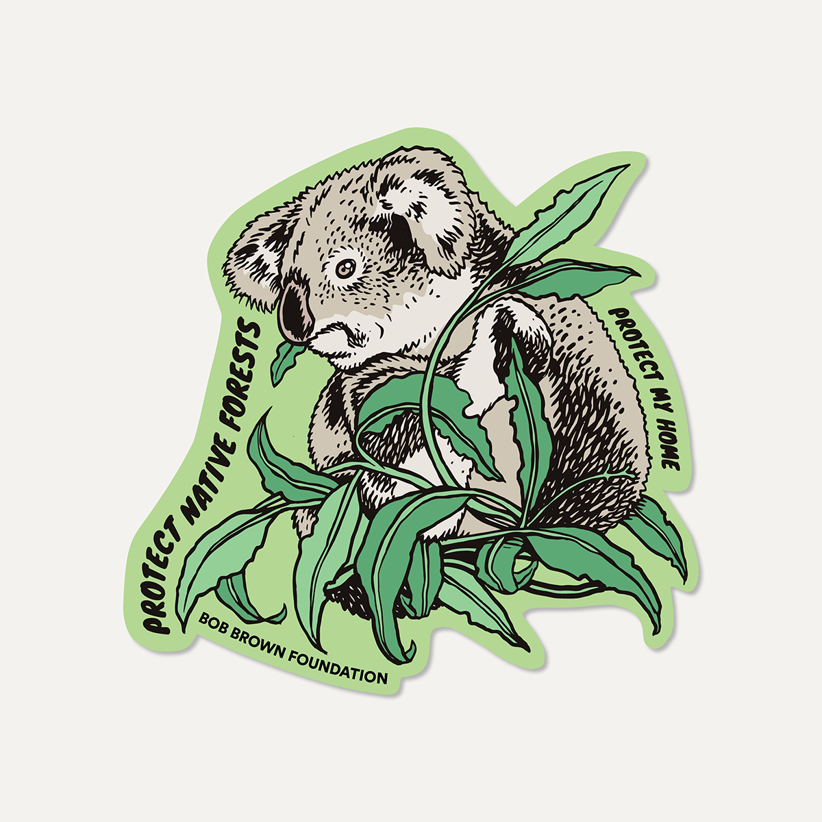 Protect Native Forests — Koala sticker by Glenno