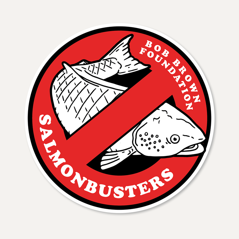 Salmon Busters sticker (fish design)