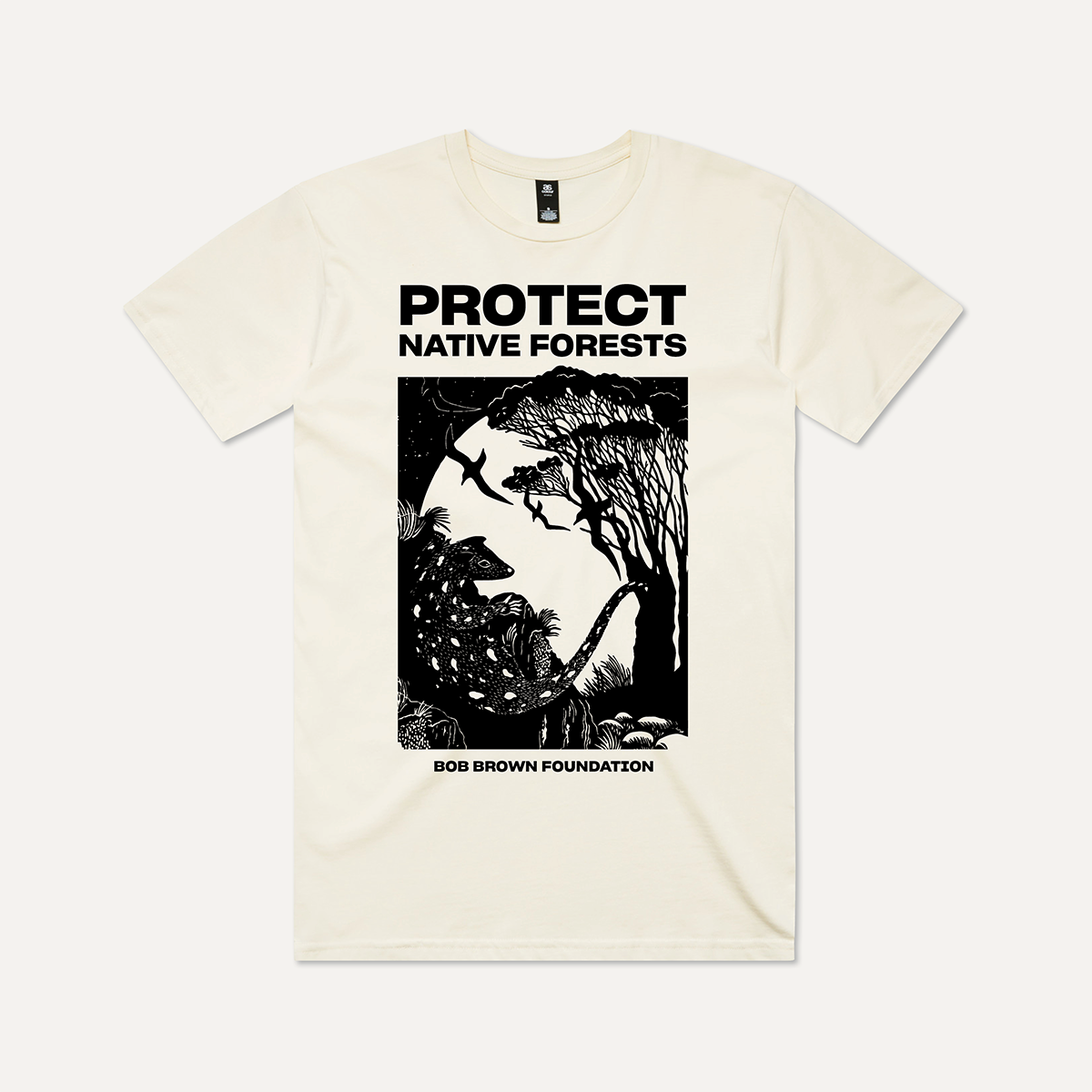 Protect Native Forests Quoll tee by Anne Conron