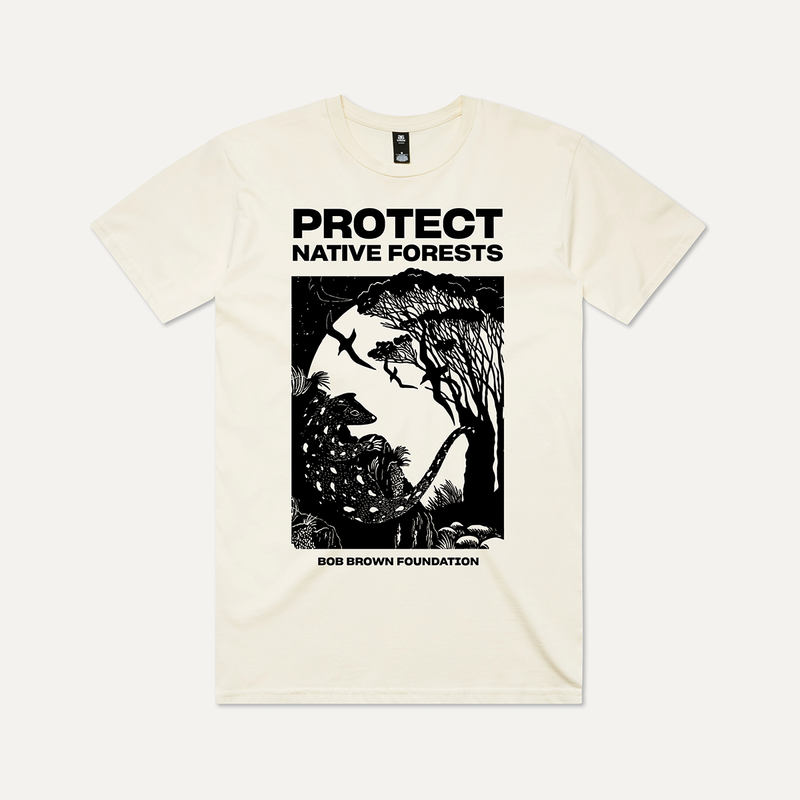 Protect Native Forests Quoll tee by Anne Conron