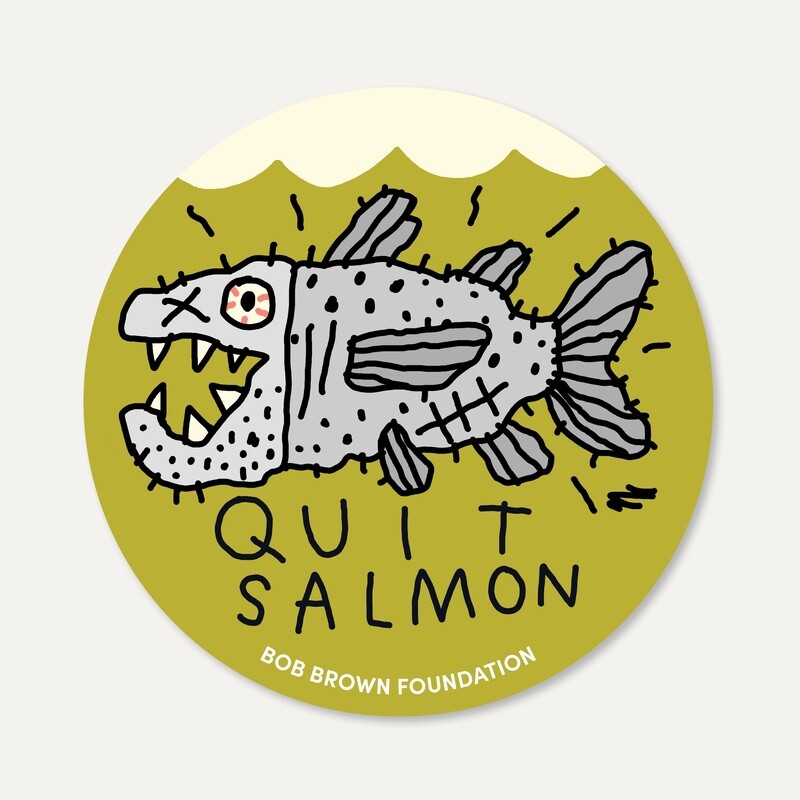 Quit Salmon sticker by Tom O'Hern (small)