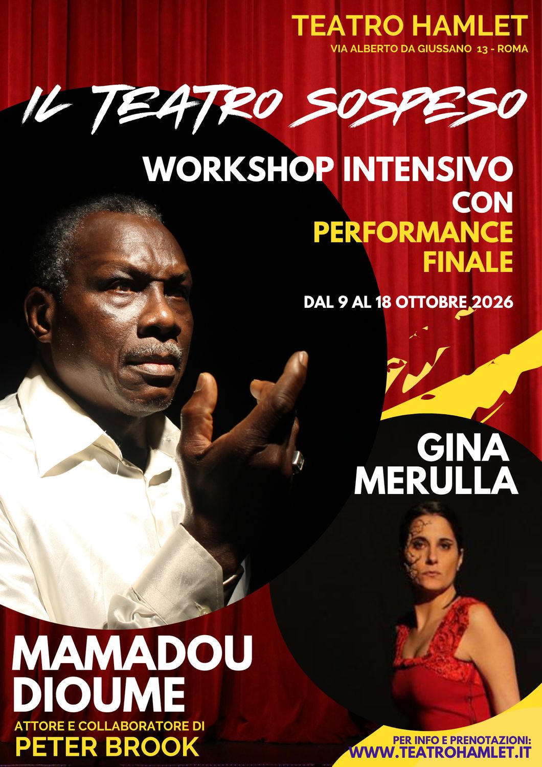 IL TEATRO SOSPESO - Workshop con MAMADOU DIOUME E GINA MERULLA