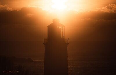 Cornish Sunset at Trevose Head Lighthouse Wallpaper