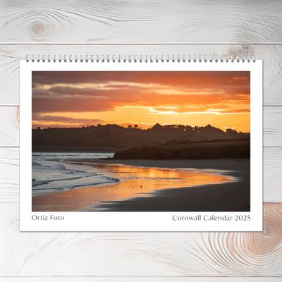 Sunrise over Cornish beach