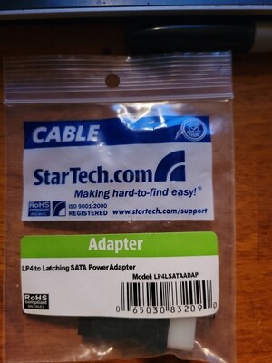 LP4 to Latching SATA Power Adapter