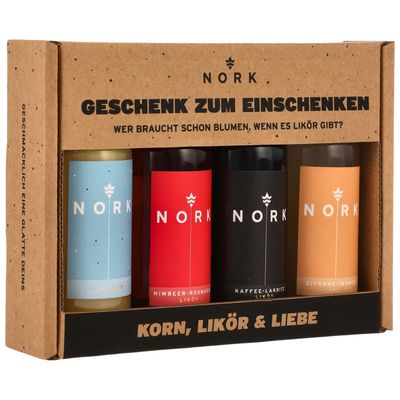 Nork Geschenk zum Einschenken 4 x 5cl Nork Geschenk zum Einschenken 4 x 5cl