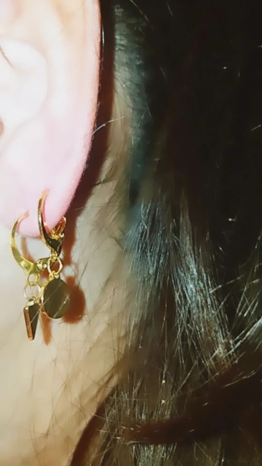 PENDIENTES PLACA&amp;TRIANGULO