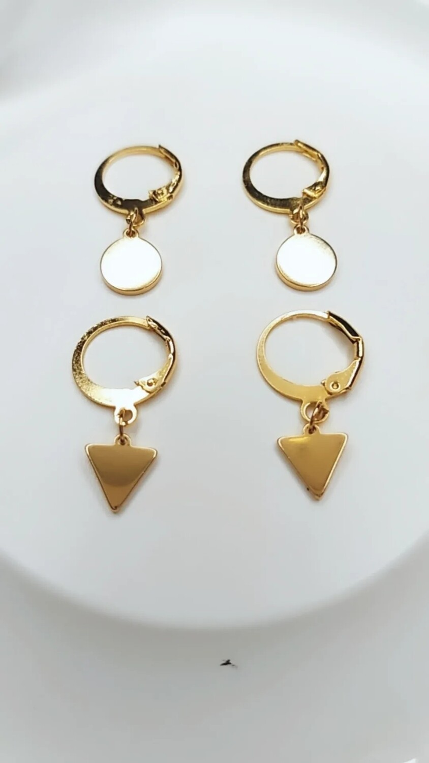 PENDIENTES PLACA&amp;TRIANGULO