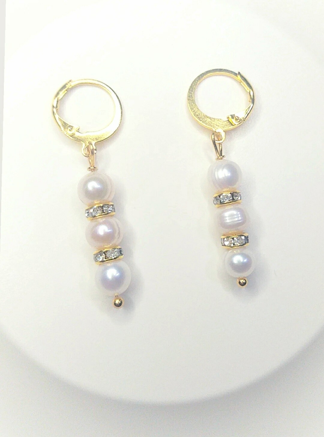 PENDIENTES PERLAS CON CRISTALES
