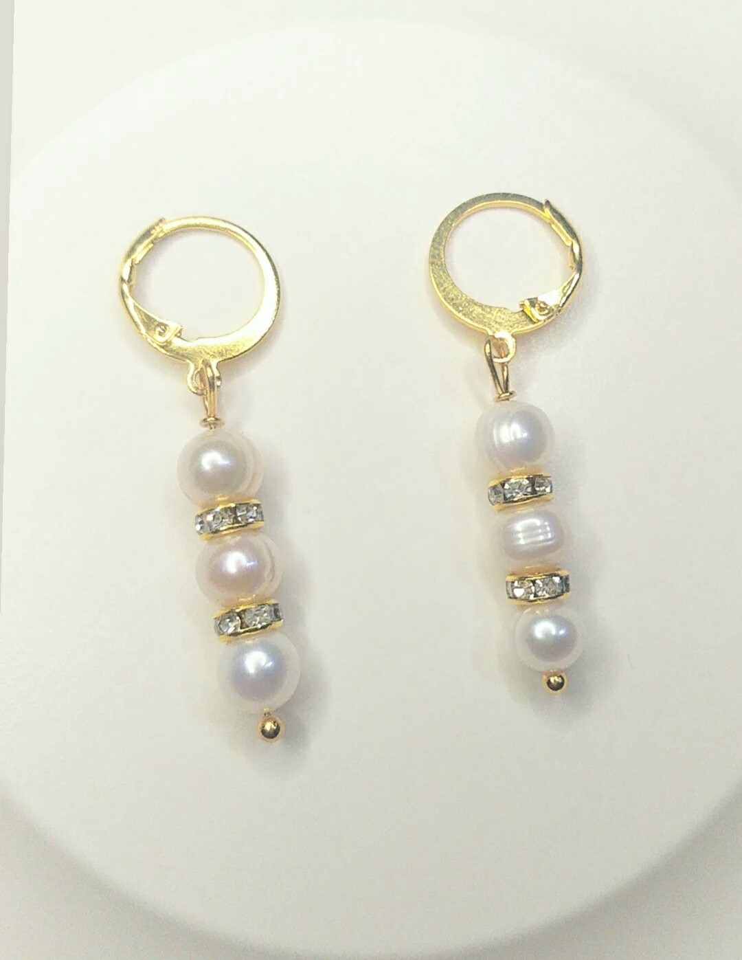 PENDIENTES PERLAS CON CRISTALES